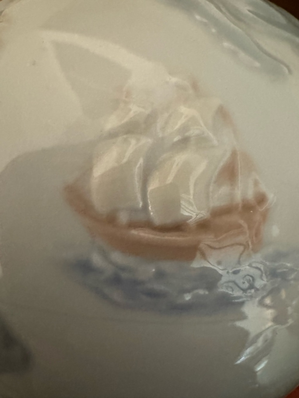 Vintage Lladró porcelain world globe paperweight, 1994 (Daísa mark) blue - Picture 10 of 11